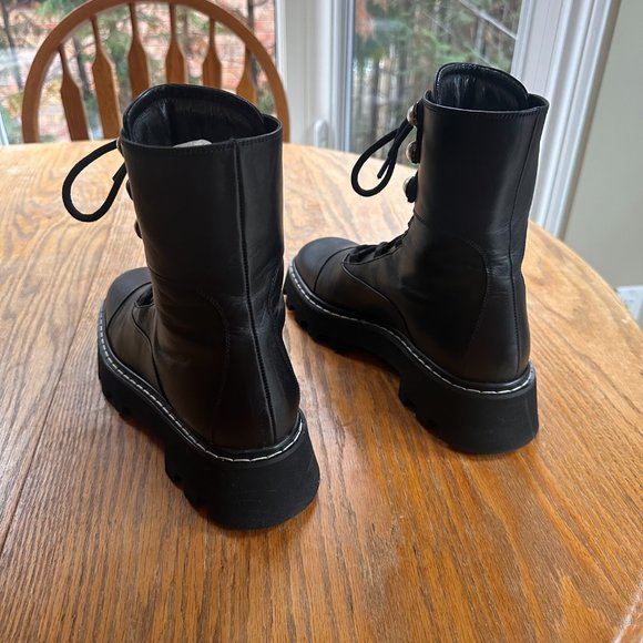 Nicoholas Kirkland Black Pearlology Combat Ankle Boots - Picture 4 of 8